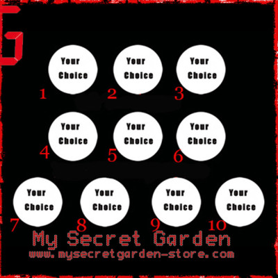 Mixed Item - Select any 10  ( 3.2 cm Pinback Badge or Hair Ties / 4.4 cm Badge / Magnet / Keychain Set )